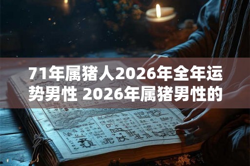 71年属猪人2026年全年运势男性 2026年属猪男性的71岁人的全年运势如何