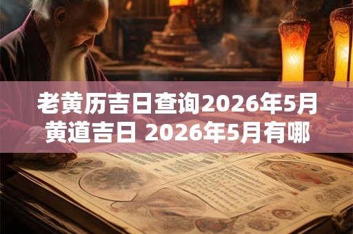 老黄历吉日查询2026年5月黄道吉日 2026年5月有哪些黄道吉日可以查询老黄历吉日