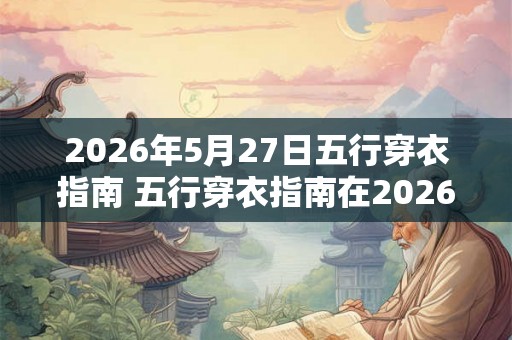 2026年5月27日五行穿衣指南 五行穿衣指南在2026年5月27日适用的是哪五行元素