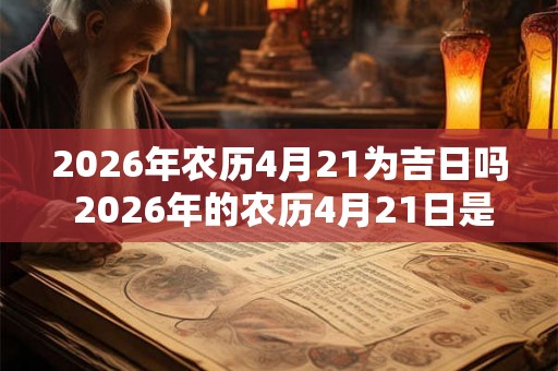 2026年农历4月21为吉日吗 2026年的农历4月21日是个吉日吗