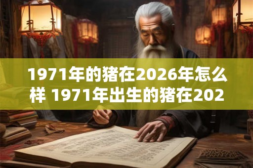 1971年的猪在2026年怎么样 1971年出生的猪在2026年的生存状况如何
