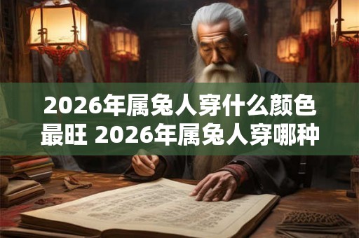 2026年属兔人穿什么颜色最旺 2026年属兔人穿哪种颜色最为吉祥红利