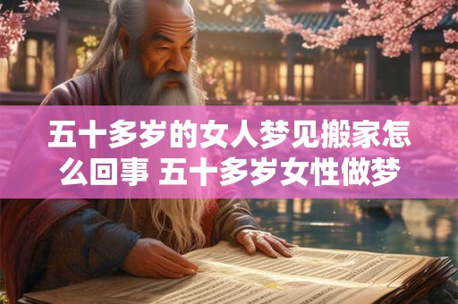 五十多岁的女人梦见搬家怎么回事 五十多岁女性做梦搬家意味着什么 五十多岁的女人梦见搬家怎么回事 五十多岁女性做梦搬家意味着什么