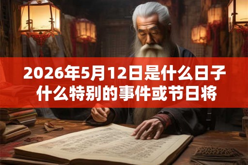2026年5月12日是什么日子 什么特别的事件或节日将会在2026年5月12日举行 2026年5月12日是什么日子 什么特别的事件或节日将会在2026年5月12日举行