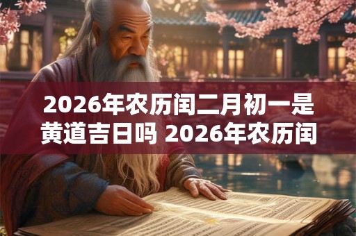 2026年农历闰二月初一是黄道吉日吗 2026年农历闰二月初一是否为黄道吉日
