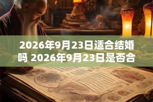 2026年9月23日适合结婚吗 2026年9月23日是否合适举办婚礼