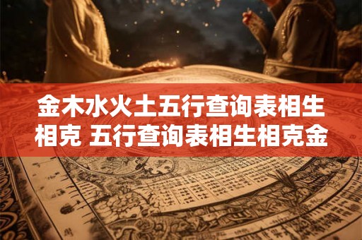 金木水火土五行查询表相生相克 五行查询表相生相克金木水火土之间有什么关系