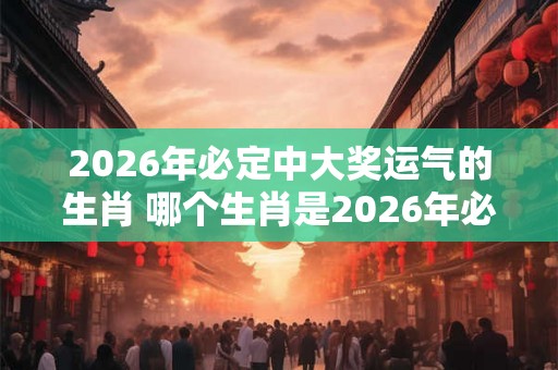 2026年必定中大奖运气的生肖 哪个生肖是2026年必中大奖运气的