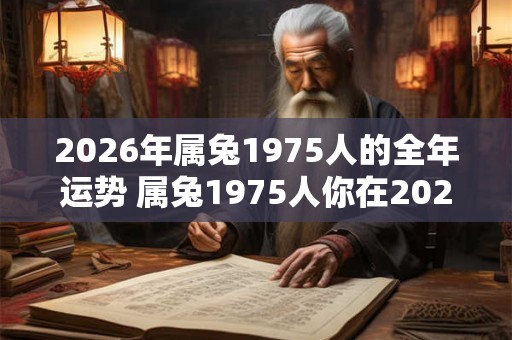 2026年属兔1975人的全年运势 属兔1975人你在2026年的运势如何