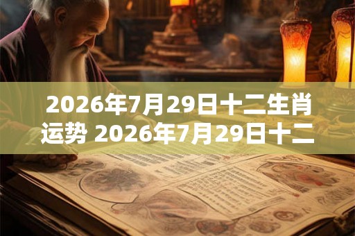 2026年7月29日十二生肖运势 2026年7月29日十二生肖的运势如何