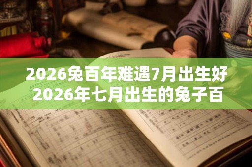 2026兔百年难遇7月出生好 2026年七月出生的兔子百年难遇是否特别好