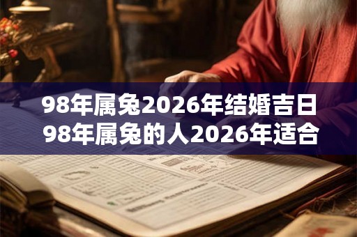98年属兔2026年结婚吉日 98年属兔的人2026年适合什么日子结婚