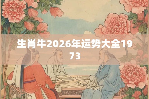 生肖牛2026年运势大全1973