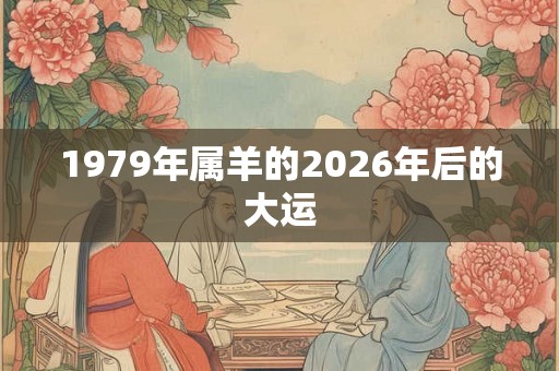 1979年属羊的2026年后的大运