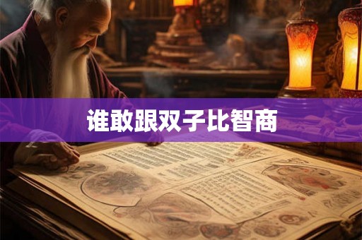 谁敢跟双子比智商
