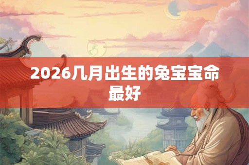 2026几月出生的兔宝宝命最好