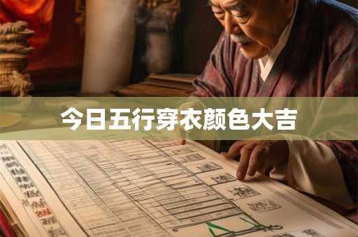 今日五行穿衣颜色大吉