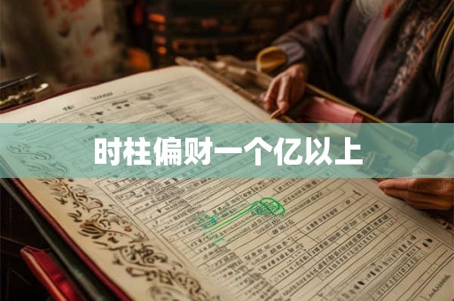 时柱偏财一个亿以上