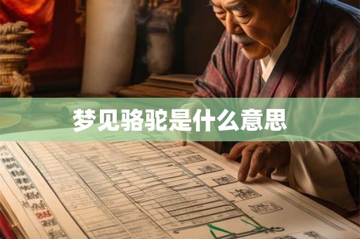 梦见骆驼是什么意思