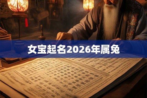 女宝起名2026年属兔 女宝起名2026年属兔