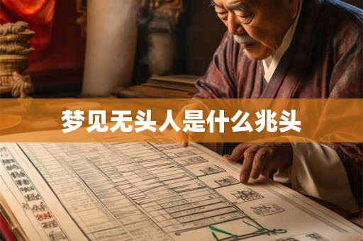 梦见无头人是什么兆头 梦见无头人是什么兆头
