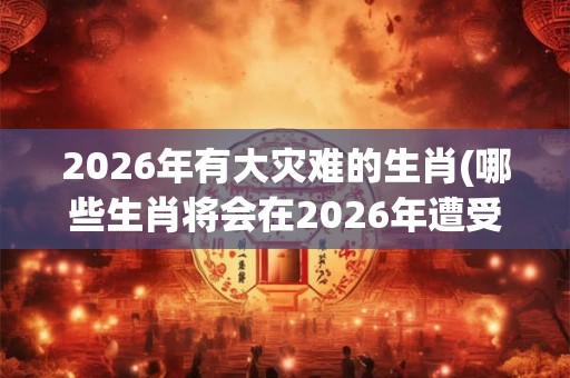 2026年有大灾难的生肖(哪些生肖将会在2026年遭受大灾难的考验？)