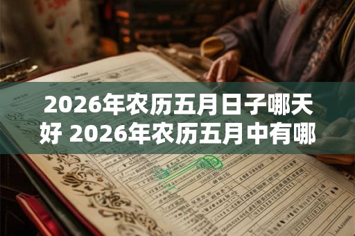 2026年农历五月日子哪天好 2026年农历五月中有哪些日子宜于行事 2026年农历五月日子哪天好 2026年农历五月中有哪些日子宜于行事