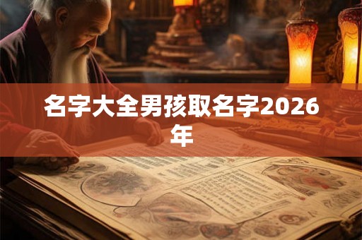 名字大全男孩取名字2026年 名字大全男孩取名字2026年