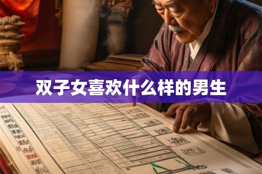 双子女喜欢什么样的男生