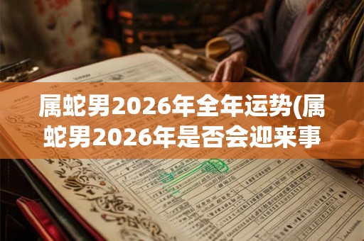 属蛇男2026年全年运势(属蛇男2026年是否会迎来事业飞跃？)
