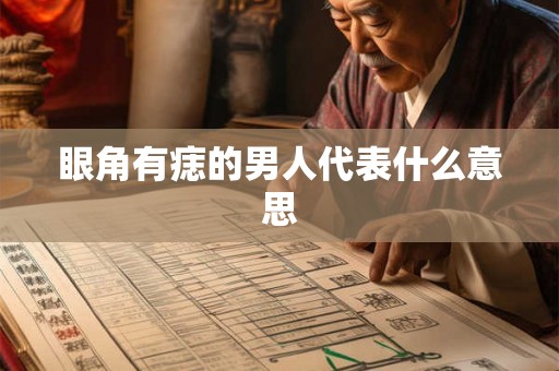 眼角有痣的男人代表什么意思