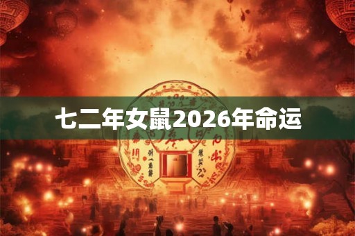 七二年女鼠2026年命运