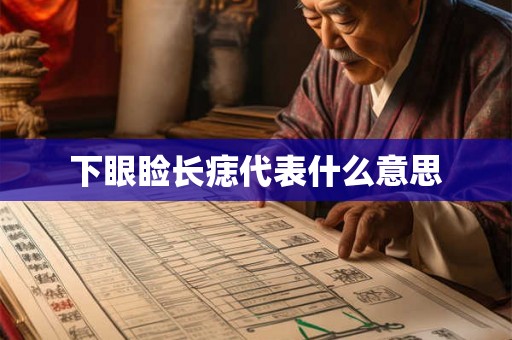 下眼睑长痣代表什么意思