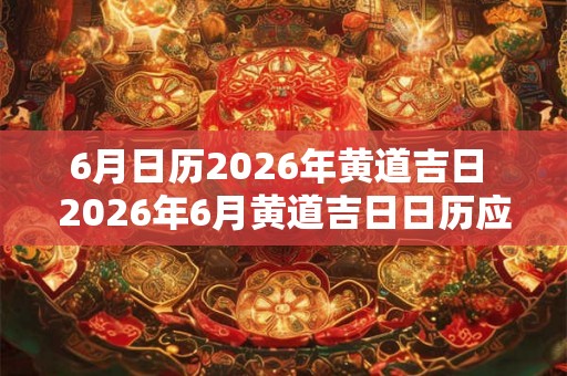 6月日历2026年黄道吉日 2026年6月黄道吉日日历应该怎么写才正确