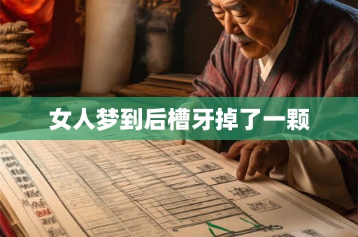 女人梦到后槽牙掉了一颗
