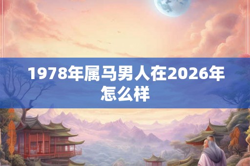 1978年属马男人在2026年怎么样 1978年属马男人在2026年怎么样