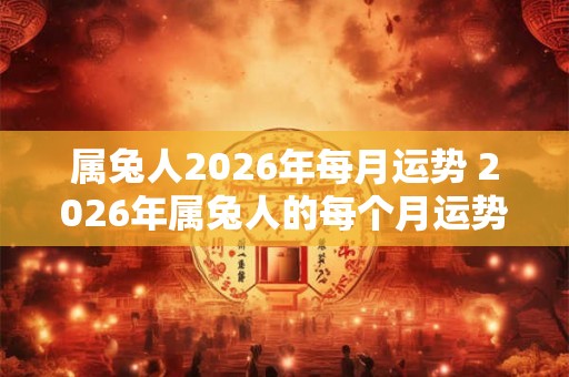 属兔人2026年每月运势 2026年属兔人的每个月运势如何