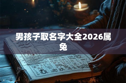 男孩子取名字大全2026属兔