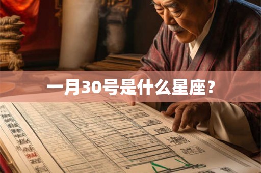 一月30号是什么星座？