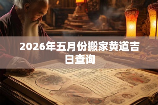 2026年五月份搬家黄道吉日查询