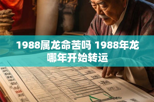 1988属龙命苦吗 1988年龙哪年开始转运 1988属龙命苦吗 1988年龙哪年开始转运