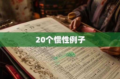 20个惯性例子