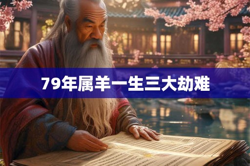 79年属羊一生三大劫难