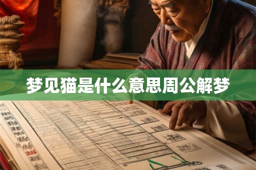 梦见猫是什么意思周公解梦