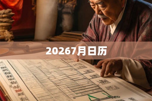20267月日历 20267月日历