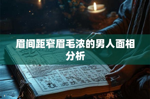 眉间距窄眉毛浓的男人面相分析