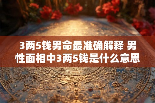 3两5钱男命最准确解释 男性面相中3两5钱是什么意思