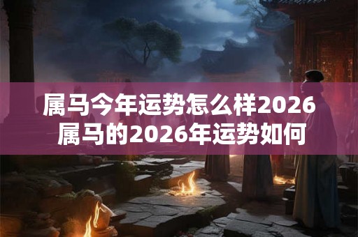 属马今年运势怎么样2026 属马的2026年运势如何