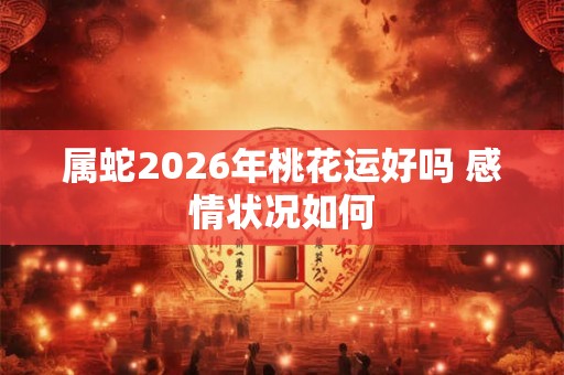 属蛇2026年桃花运好吗 感情状况如何 属蛇2026年桃花运好吗 感情状况如何