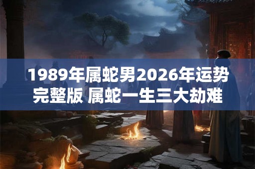 1989年属蛇男2026年运势完整版 属蛇一生三大劫难 1989年属蛇男2026年运势完整版 属蛇一生三大劫难